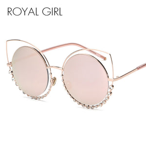 ROYAL GIRL NEW Brand Cat Eye Sunglasses Women Vintage Metal Frame