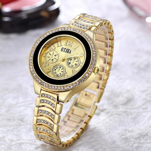 O.T.Sea Fashioh Women Wrist Watches Brand Luxury Ladies Dress Quartz Watch Clock