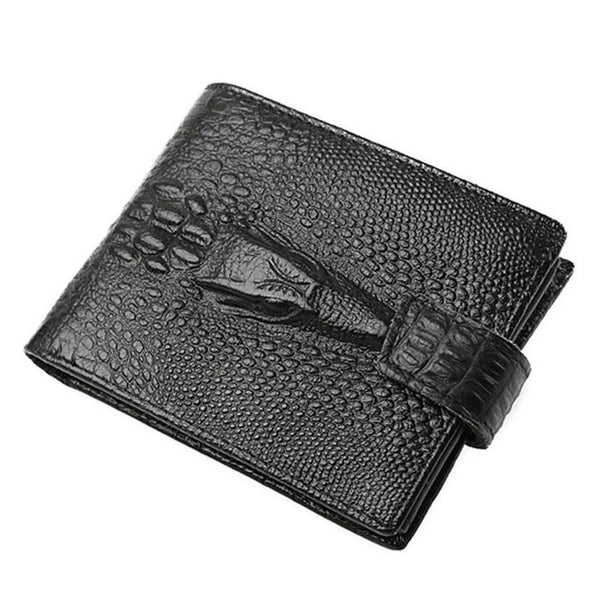 JINGBAOLAI Men Wallet Cow Leather Credit ID Card Holder Billfold Purse Bifold