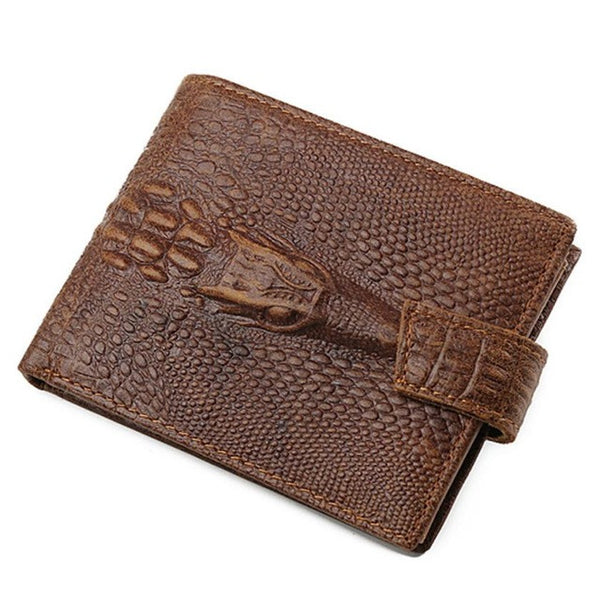 JINGBAOLAI Men Wallet Cow Leather Credit ID Card Holder Billfold Purse Bifold