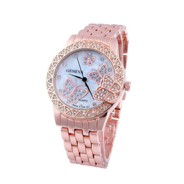 Luxury Fashion Women Watches 2017 Ladies Rose Gold Sliver Watch Stainless