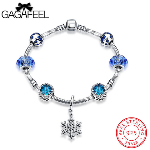 GAGAFEEL 925 Sterling Silver Jewelry Bracelets For Women Feminina Pendant