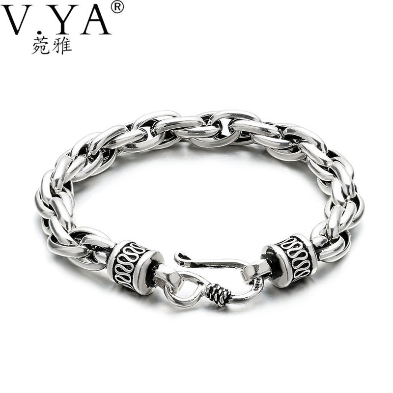 V.Ya Bracelets 100% pure real 925 Sterling Silver Bracelets Thai silver bracelets