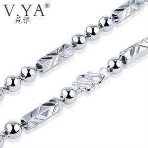 V.YA 100% 925 Sterling Silver Ingot Chain Necklaces for Women
