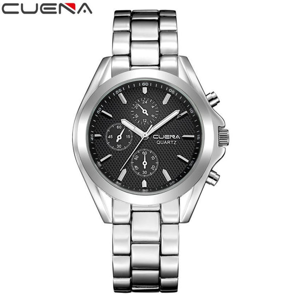 CUENA Luxury Brand Men's Watches Stainless Steel Wrist Watch Analog Quartz