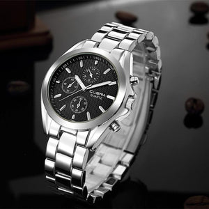 CUENA Luxury Brand Men's Watches Stainless Steel Wrist Watch Analog Quartz