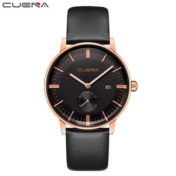 CUENA Fashion Men Casual Checkers Quartz Analog WristWatches For Men