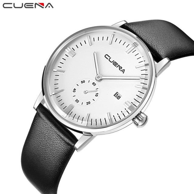 CUENA Fashion Men Casual Checkers Quartz Analog WristWatches For Men