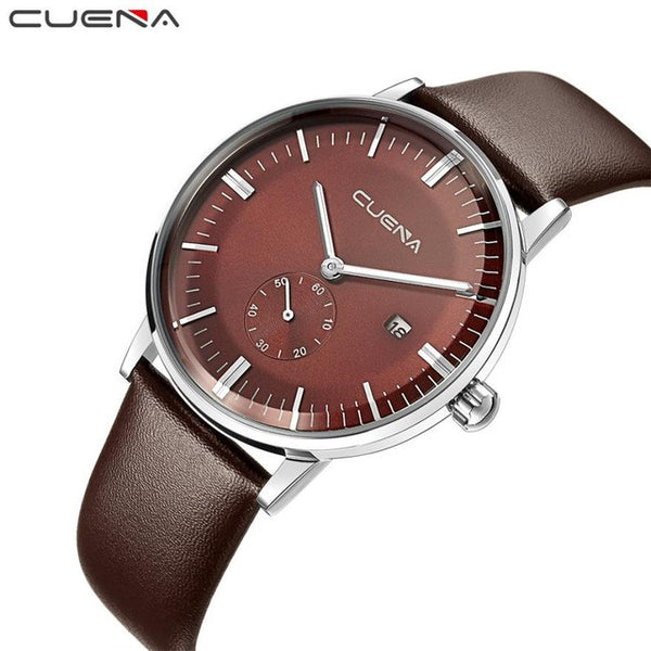 CUENA Fashion Men Casual Checkers Quartz Analog WristWatches For Men