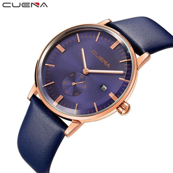 CUENA Fashion Men Casual Checkers Quartz Analog WristWatches For Men