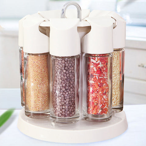 Stainless Steel Galss Seasoning Cans Tools Spice Pepper Salt Cans