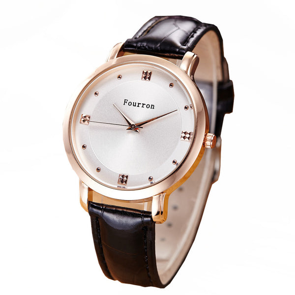 Ladies Fashion Quartz Watch Women Rhinestone Leather Casual Dress Women Watch