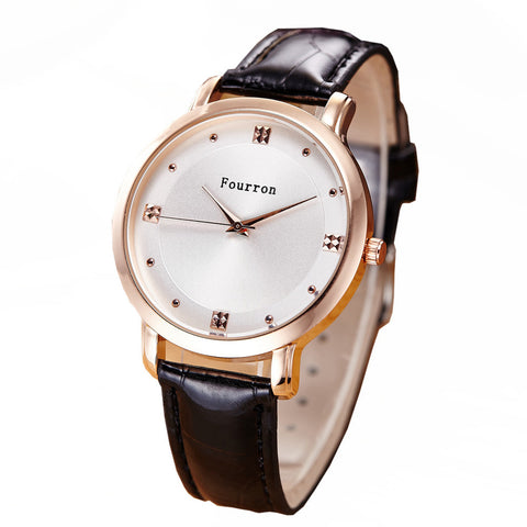 Ladies Fashion Quartz Watch Women Rhinestone Leather Casual Dress Women Watch