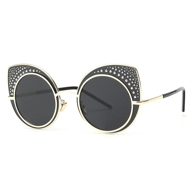 Royal Girl Fashion Cat Eye Sunglasses Women Brand Designer Retro Steampunk