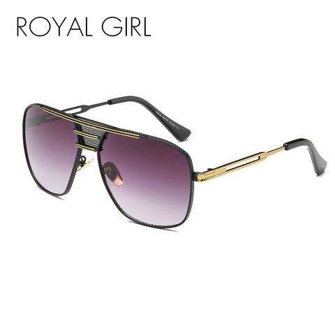 ROYAL GIRL High Quality Men Vintage Sunglasses Women metal frames shades