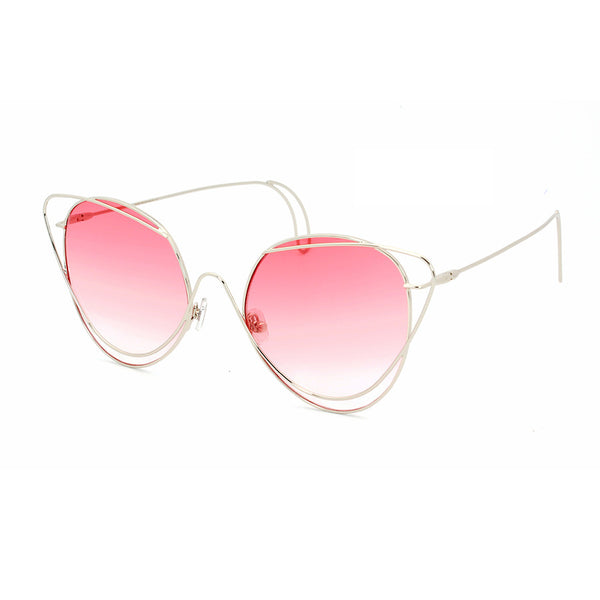 ROYAL GIRL Women Sunglasses metal Circel Cat eye Sun glasses