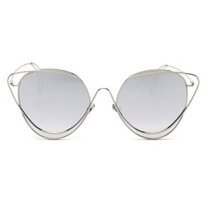 ROYAL GIRL Women Sunglasses metal Circel Cat eye Sun glasses