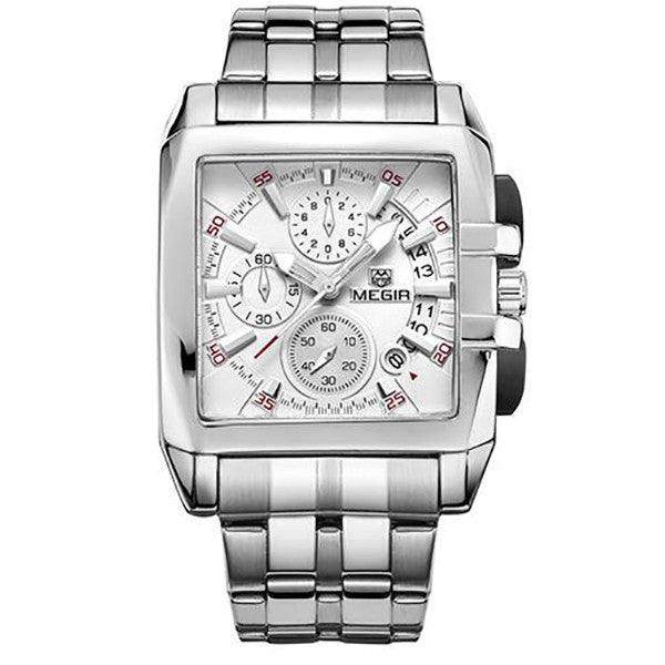 Luxury Men Watch Full Steel Band Date Quartz Watches Business Big Dial Watch