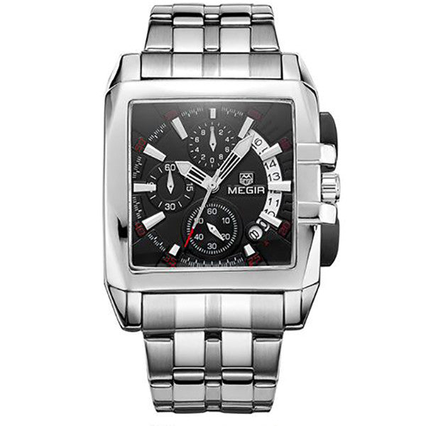 Luxury Men Watch Full Steel Band Date Quartz Watches Business Big Dial Watch