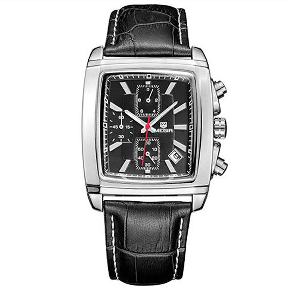 Men Top Brand Luxury Quartz Military Watches Genuine Leather Dress Wristwatch