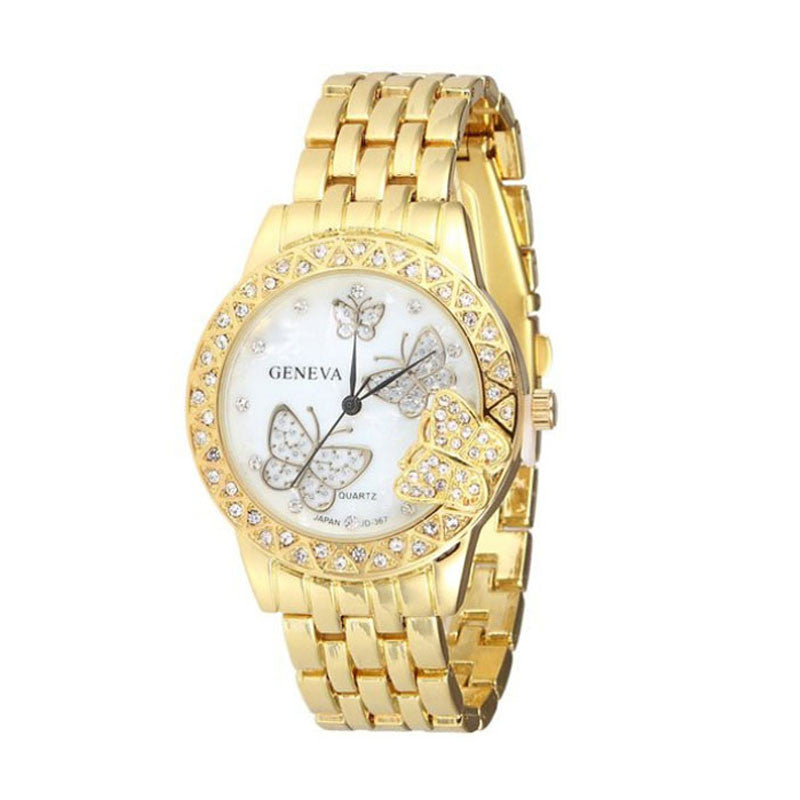 Exquisite Luxury Women Man Diamondtterfly Quartz Watch Wrist Watch