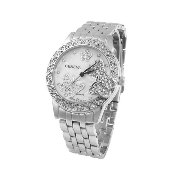 Exquisite Luxury Women Man Diamondtterfly Quartz Watch Wrist Watch