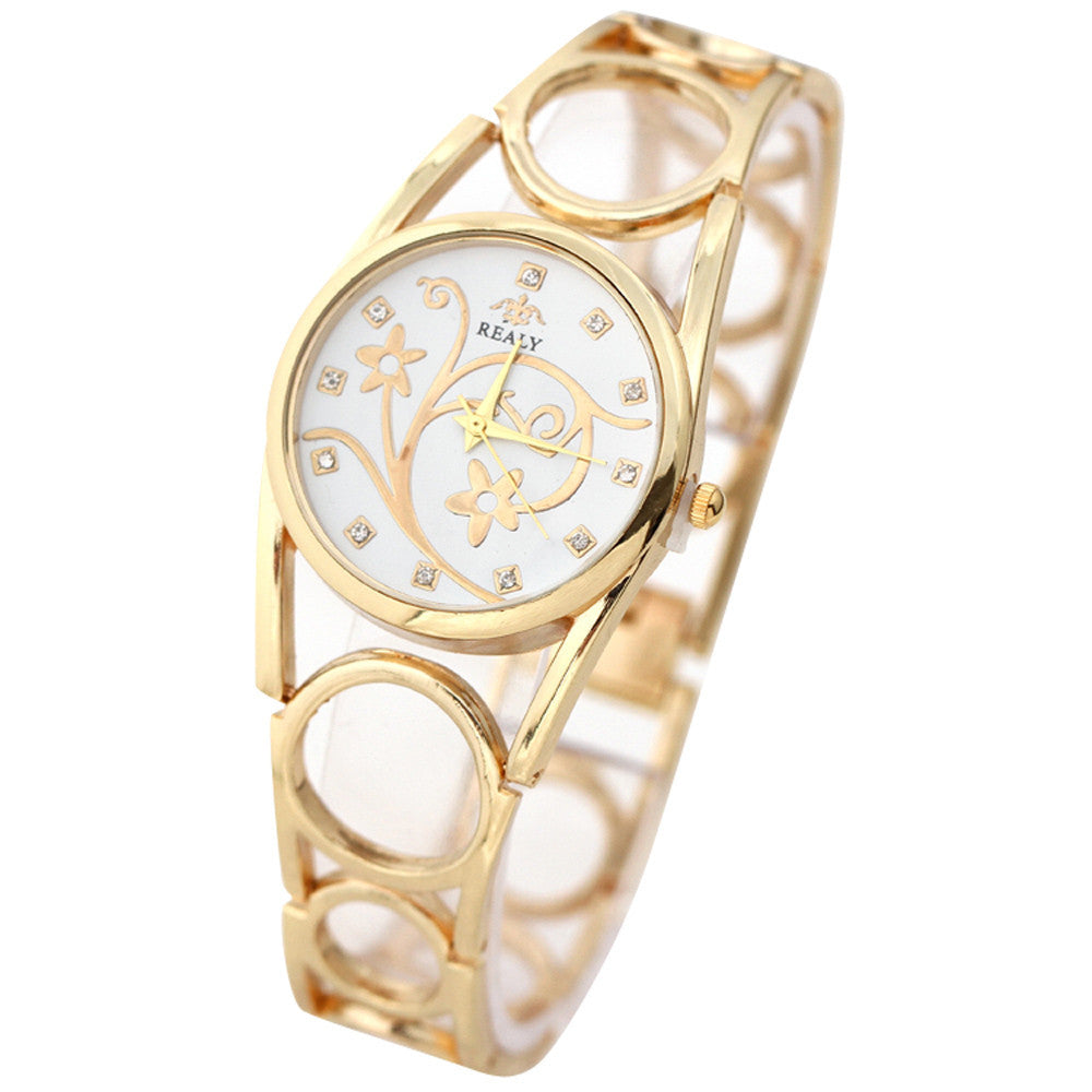 Fashion Strap Bracelet Watch Round Dial Bracelet Table Women 's Watches