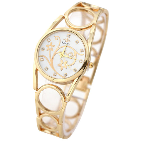 Fashion Strap Bracelet Watch Round Dial Bracelet Table Women 's Watches