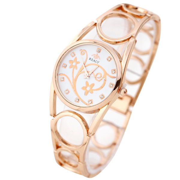 Fashion Strap Bracelet Watch Round Dial Bracelet Table Women 's Watches