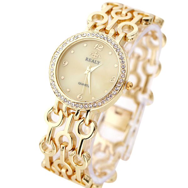 Fashion Strap Bracelet Watch Round Dial Bracelet Table Women 's Watches