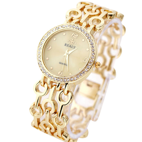 Fashion Strap Bracelet Watch Round Dial Bracelet Table Women 's Watches
