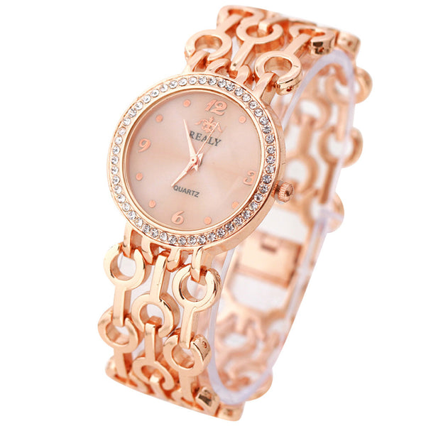 Fashion Strap Bracelet Watch Round Dial Bracelet Table Women 's Watches