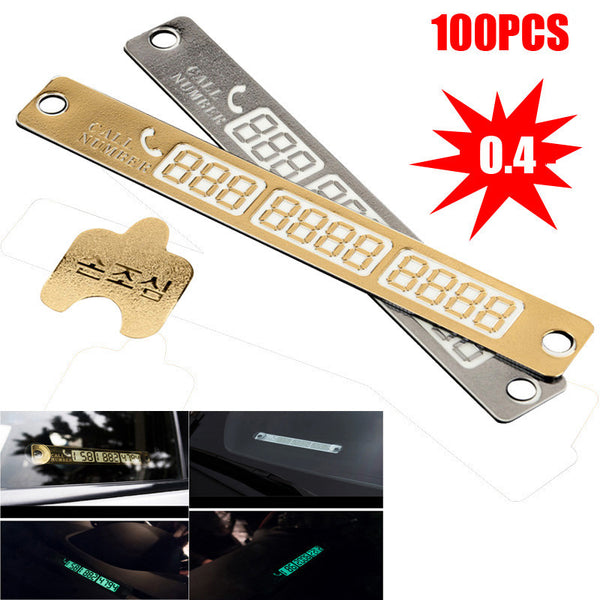 100Pcs / Set Telephone Number Temporary Car Parking Card 3D Phone Number Card