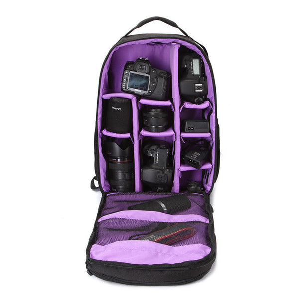Video Photo New Black Camera Backpack Waterproof Nylon Shoulders Bag Laptop