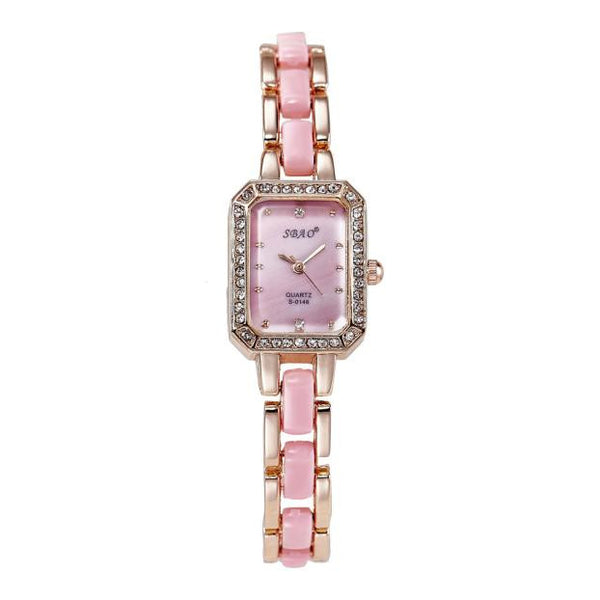 New Crystals Quartz Diamond Women Analog Wrist Fashion Bracelet Watch