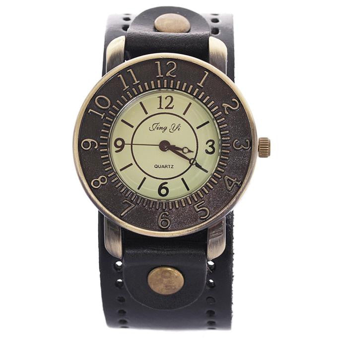 Fashion Casual Watch  Dress Watches Vintage Quartz Analog Punk Watch