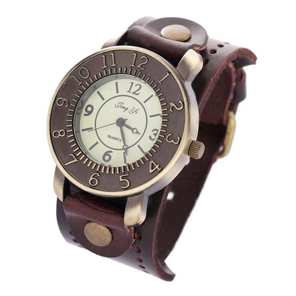 Fashion Casual Watch  Dress Watches Vintage Quartz Analog Punk Watch