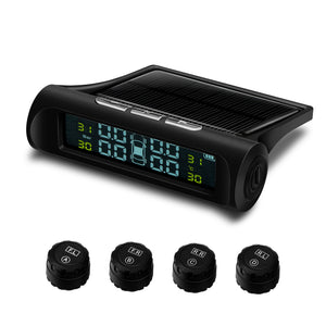 Powered / Rechargeable Wireless Car Tire Pressure Alarm Monitor System