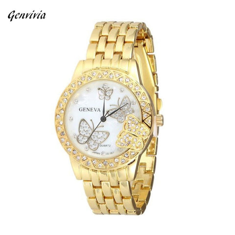 Horloges Women Watches 2017 Ladies Rose Gold Watch Stainless Rhinestones Wrist Watches