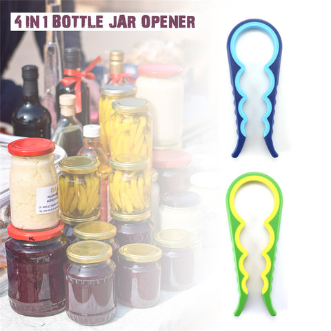 LemonBest 4 in 1 Bottle Jar Opener Multipurpose Anti-slip Gadgets Kitchen