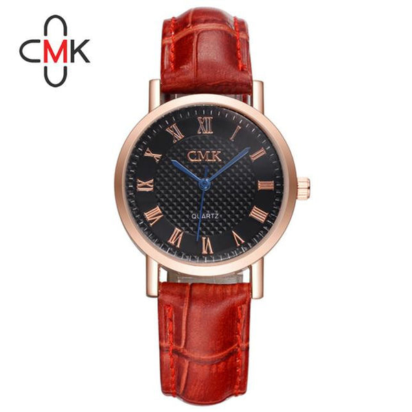 Women Leather Wristwatch Waterproof Analog Sport Quartz Wrist Watch