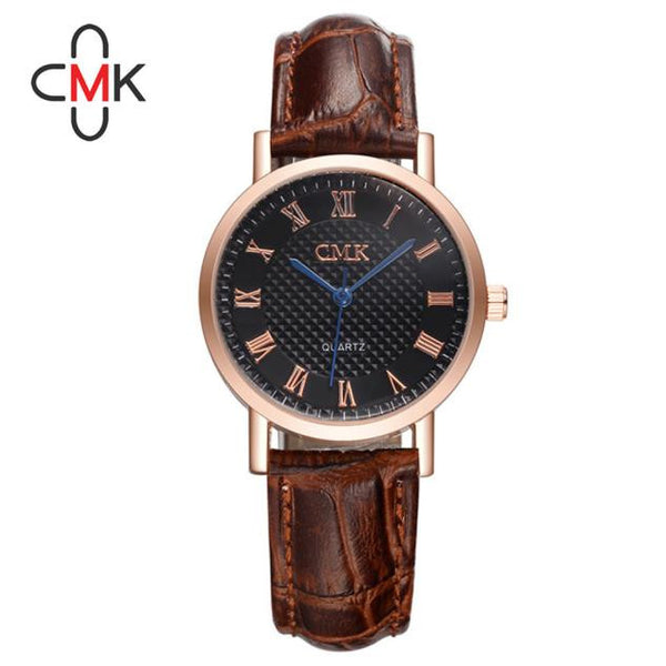 Women Leather Wristwatch Waterproof Analog Sport Quartz Wrist Watch