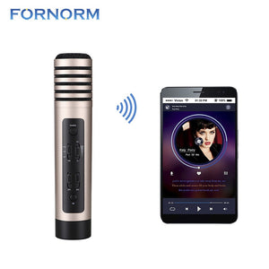 FORNORM Wireless Karaoke Microphone Professional Handheld Microphone Bluetooth