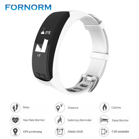 Fornorm Heart Rate Bracelet Bluetooth  Gps Positioning Smart Wristband Fitness