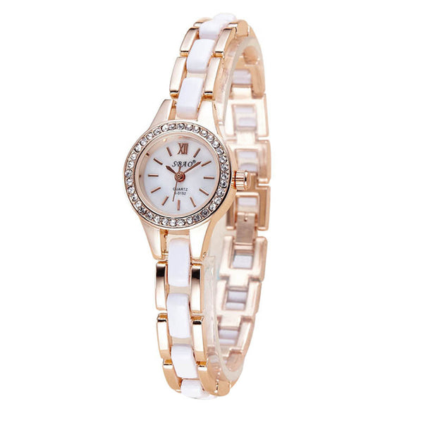 SBAO Fashion High - end Watches Round Dial Bracelet Table Women 's Watches