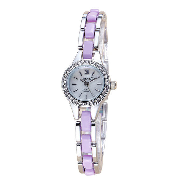 SBAO Fashion High - end Watches Round Dial Bracelet Table Women 's Watches