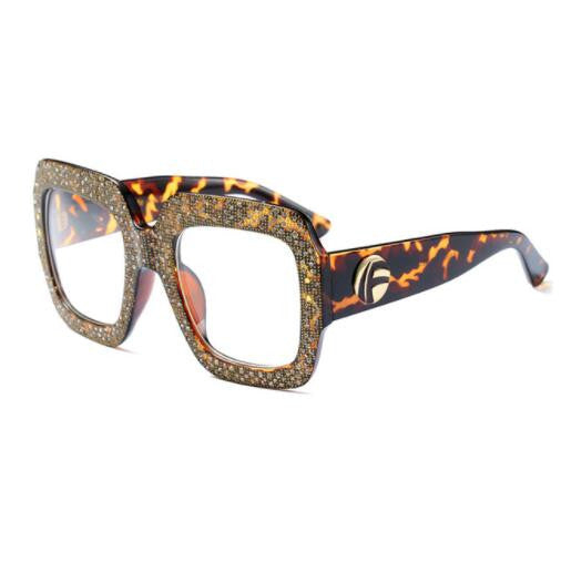 ROYAL GIRL Oversized Square Sunglasses Women Luxury Brand Designer Crystal