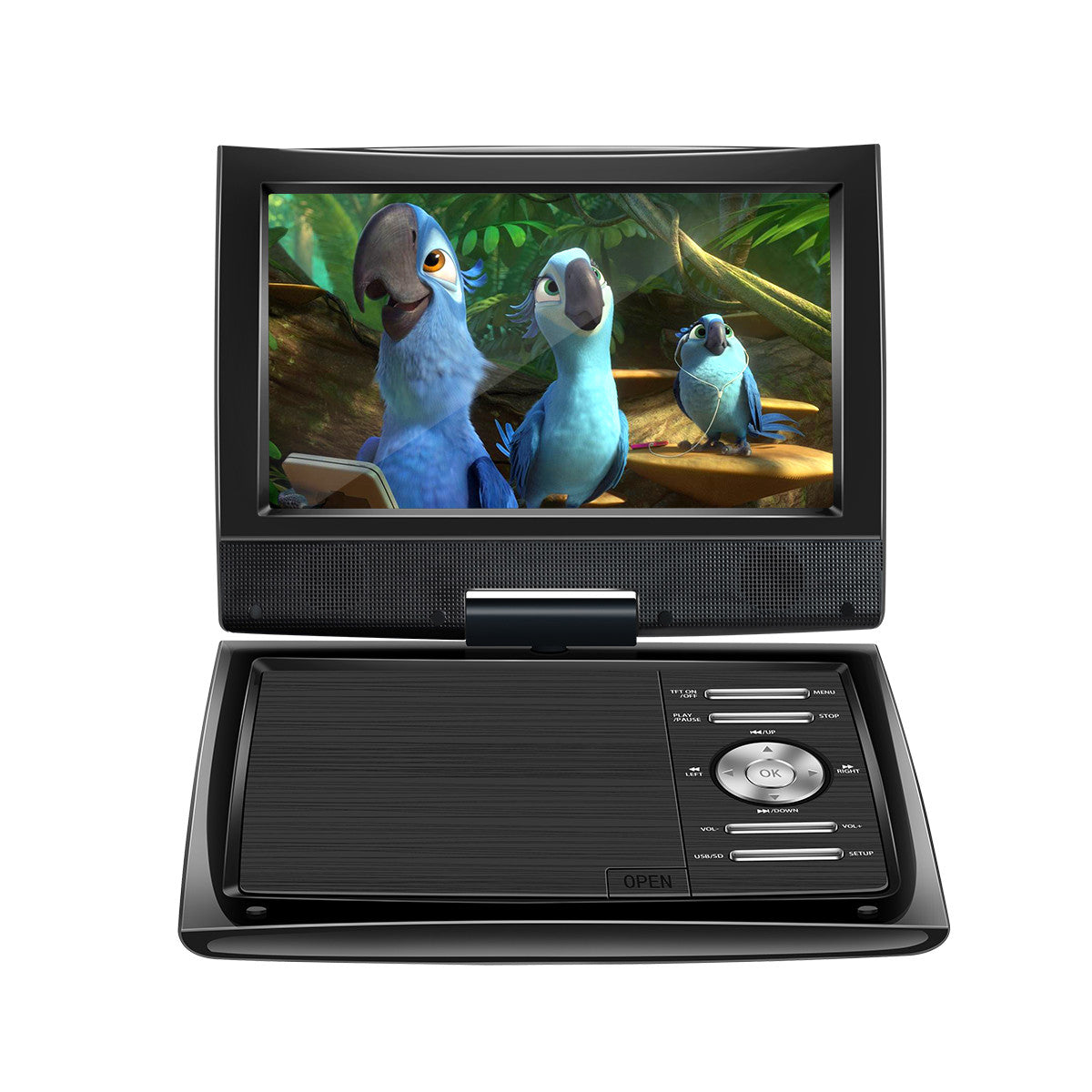 9" Mini DVD Player 2800mAh Portable DVD Player CD Player with Dual Headphones