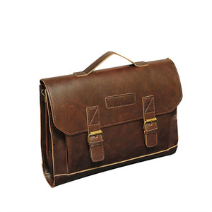 PU Leather Vintage Retro Business Work Men Briefcase Messenger Courier Satchel Bag