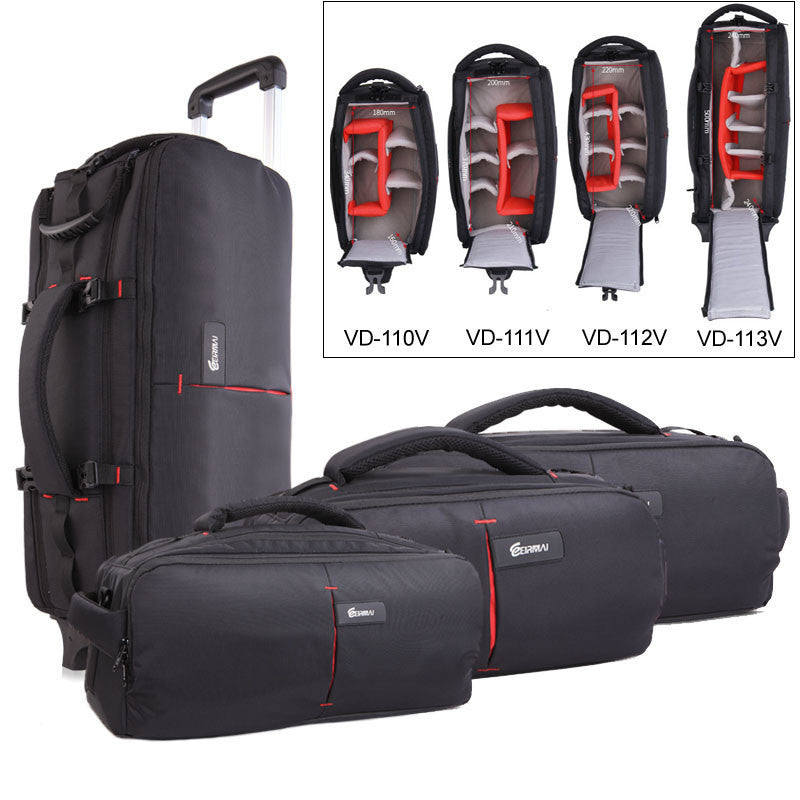 Photo Shoulder Camera Bag DSLR Nylon Bags Trolly Case Waterproof Shoulder